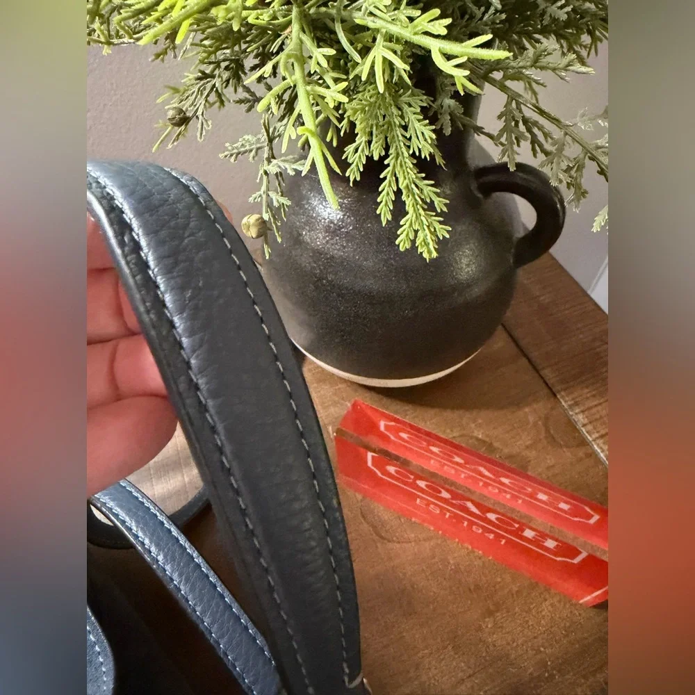 Coach Andy Blue Suede Crossbody Bag - Picture 4 of 11